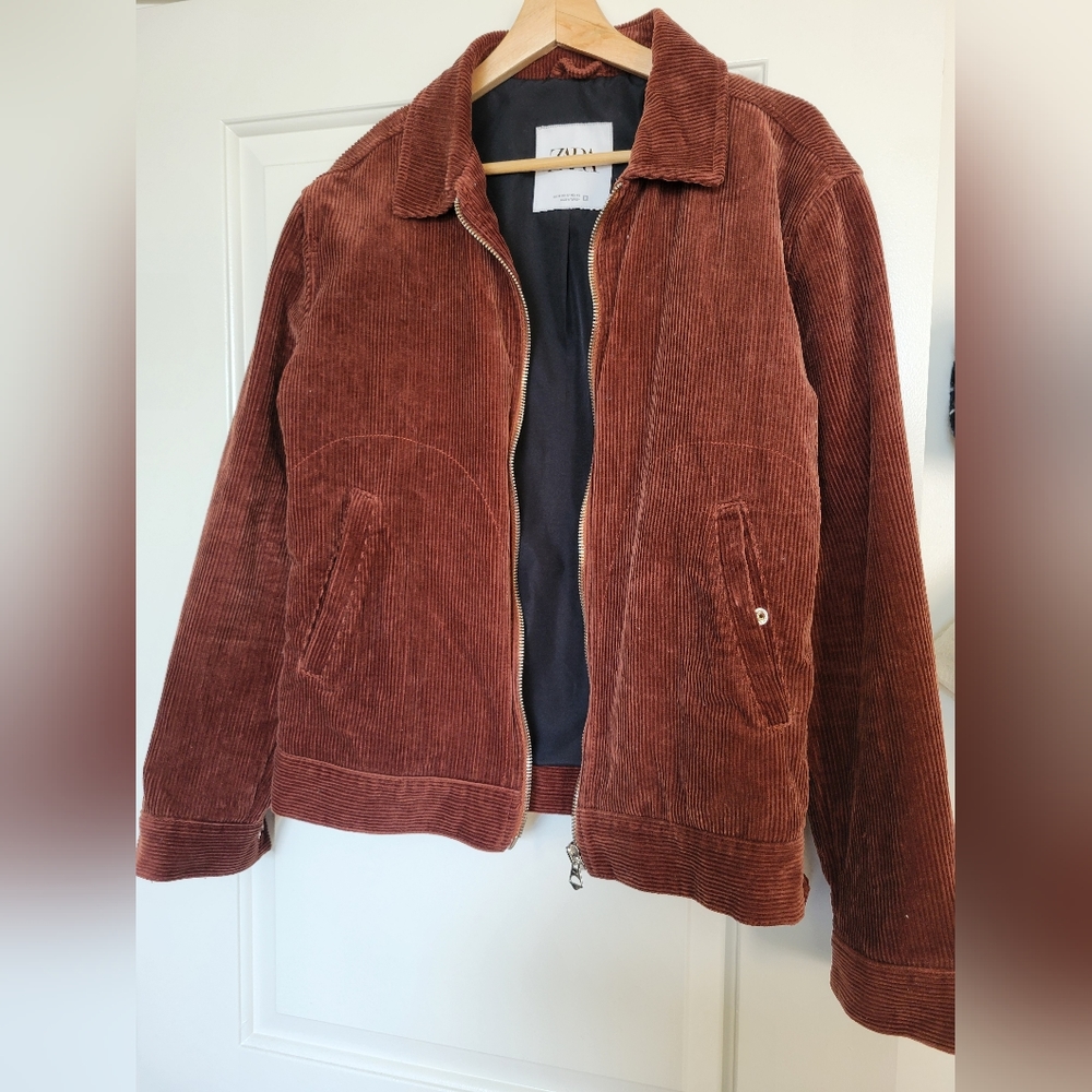 ZARA | Men's M Short Curduroy Jacket